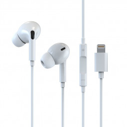 Devia Smart series stereo wired earphone (Lightning) White