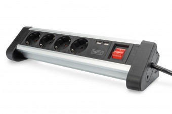 Digitus 4-way Office Power Strip with 2x USB