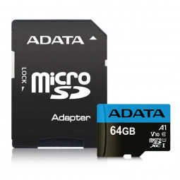 A-Data 64GB microSDXC Premier UHS-I Class10 V10 A1 + adapterrel