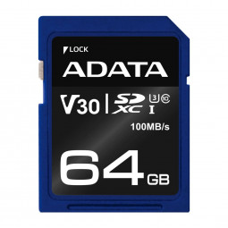 A-Data 64GB SDXC Premier Pro UHS-I U3 Class 10 V30