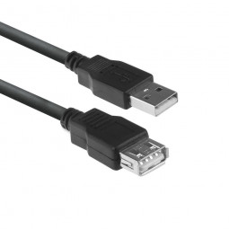 ACT AC3040 USB 2.0 extension cable A male - A female 1,8m Black