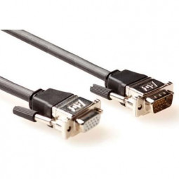 ACT High Performance VGA extension cable male-female with metal hoods 15m Black