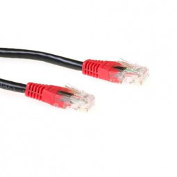 ACT CAT6 U-UTP Patch Cable 1m Black/Red