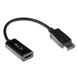 ACT Conversion DisplayPort male to HDMI A female cable 0,15m Black