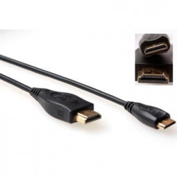 ACT HDMI High Speed v1.4 HDMI-A male - HDMI-C male cable 0,5m Black