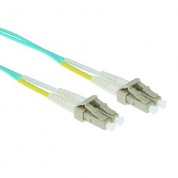 ACT  LSZH Multimode 50/125 OM3 fiber cable duplex with LC connectors 0,25m Blue