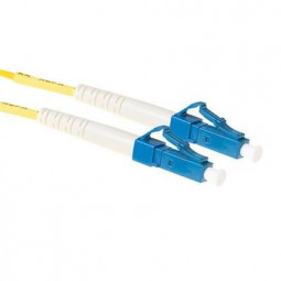 ACT LSZH Singlemode 9/125 OS2 fiber cable simplex with LC connectors 0,5m Yellow