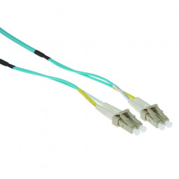 ACT Multimode 50/125 OM3 duplex ruggedized fiber cable with LC connectors 10m Blue