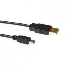 ACT SB2415 USB2.0 A male - USB mini B5 male 5m Black
