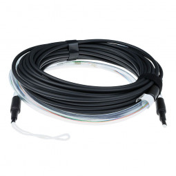 ACT Singlemode 9/125 OS2 indoor/outdoor cable 12 fibers with LC connectors 10m Black