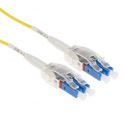 ACT Singlemode 9/125 OS2 Polarity Twist fiber cable with LC connectors 1,5m Yellow