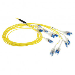 ACT Singlemode 9/125 OS2 Preterm fiber cable 24F LC Polarity Twist 10m Yellow