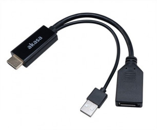 Akasa HDMI to DisplayPort Adapter cable Black