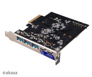 Akasa USB 3.2 Gen 2 Type-C and Type-A to PCIe Host Card
