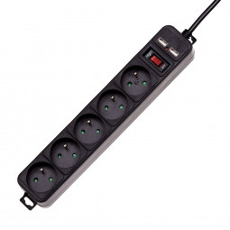 Akyga AK-SP-05U Surge Protector Black