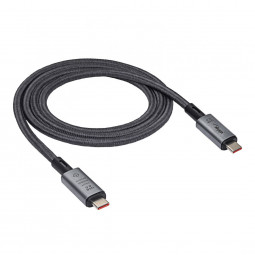 Akyga AK-USB-45 40Gb/s 240W USB4 type C cable 1m Grey