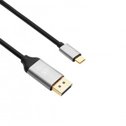 Akyga USB type C/DisplayPort cable 1,8m Black