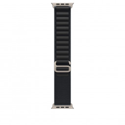 Apple Watch 49mm Loop: Medium Alpine Loop Natural Titanium Finish Black