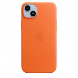 Apple iPhone 14 Plus Leather Case with MagSafe Orange