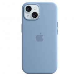 Apple iPhone 15 Silicone Case with MagSafe Winter Blue