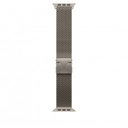 Apple Watch 49mm Loop: Medium Natural Titanium Milanese Loop