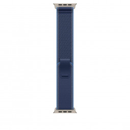 Apple Watch 49mm Loop: Trail Loop M/L Natural Titanium Finish Blue/Bright Blue