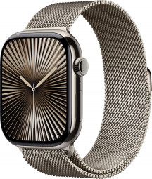 Apple Watch S10 Cellular 42mm Natural Titanium Case with Natural Milanese Loop