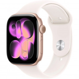 Apple Watch S11 Cellular 46mm Rose Gold Aluminium Case with Light Blush Sport Band M/L
