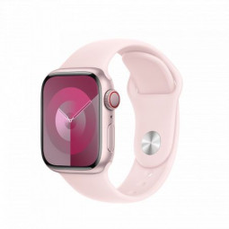 Apple Watch S9 Cellular 41mm Pink Alu Case with Light Pink Sport Band S/M