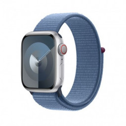 Apple Watch S9 Cellular 45mm Silver Alu Case with Winter Blue Sport Loop