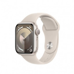 Apple Watch S9 GPS 41mm Starlight Alu Case with Starlight Sport Band S/M