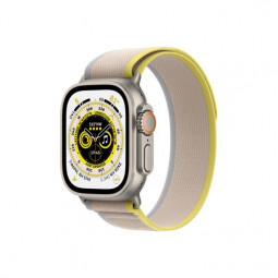 Apple Watch Ultra GPS + Cellular 49mm Titanium Case with Yellow/Beige Trail Loop