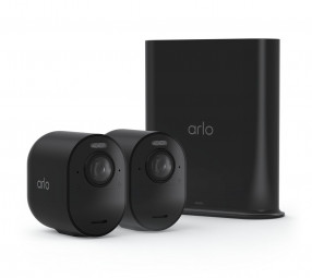Arlo Ultra 2 Wireless Outdoor Security Camera (2 Camera Kit) (Base station included) Black