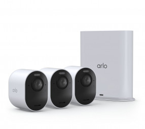 Arlo Ultra 2 Wireless Outdoor Security Camera (3 Camera Kit) (Base station included) White