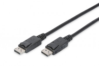 Assmann DisplayPort connection cable with interlock M/M 2m Black
