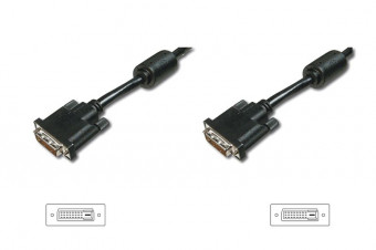 Assmann DVI connection cable DVI(24+1) M/M DVI-D Dual Link 2m Black