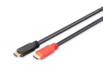 Assmann HDMI High Speed connection cable with Ethernet and signal amplifier 15m Black