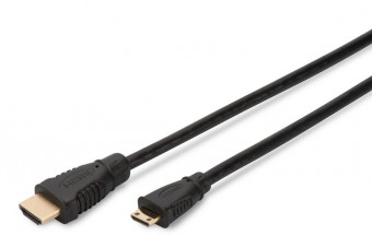 Assmann HDMI High Speed Ethernet connection cable HDMI - mini HDMI 2m Black