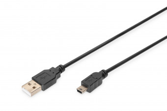 Assmann USB 2.0 connection cable, type  A - mini B (5pin)