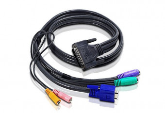 ATEN 2L-1701S 1,1m PS/2 VGA KVM with Audio Cable