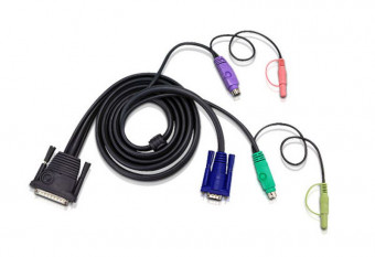 ATEN 2L-1703P 3m PS/2 KVM Cable with Audio