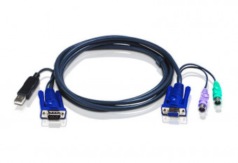 ATEN 2L-5503UP 3m USB KVM Cable with built-in PS2 to USB Converter