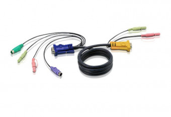 ATEN PS/2 KVM Cable with 3 in 1 SPHD and Audio 5m Black