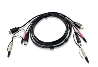 ATEN USB HDMI KVM Cable with Audio 1,8m Black