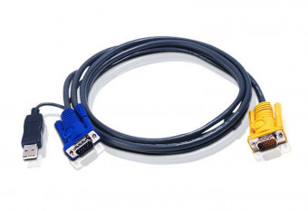 ATEN USB KVM Cable with 3 in 1 SPHD and built-in PS/2 to USB converter 6m