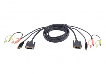 ATEN USB DVI-D Single Link KVM Cable 1,8m Black