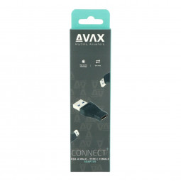 Avax AD601 CONNECT+ USB A - Type C adapter Black