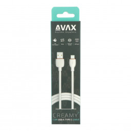 Avax CB620 CREAMY+ USB-A - Type-C cable 1,5m White/Rosegold