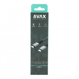 Avax CB902 THUNDER USB4 Cable 1m Grey