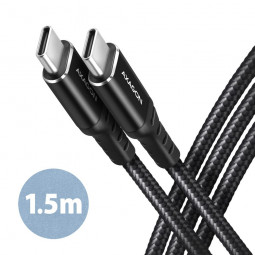 AXAGON BUCM-CM15AB HQ USB-C <> USB-C Cable 1.5m Black